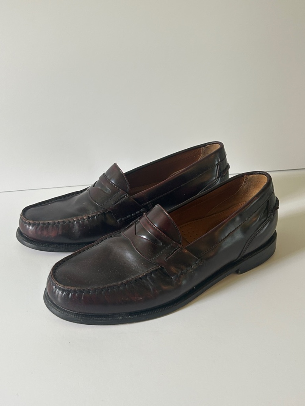 Classic Men's Penny Loafers in Dark Brown Leather